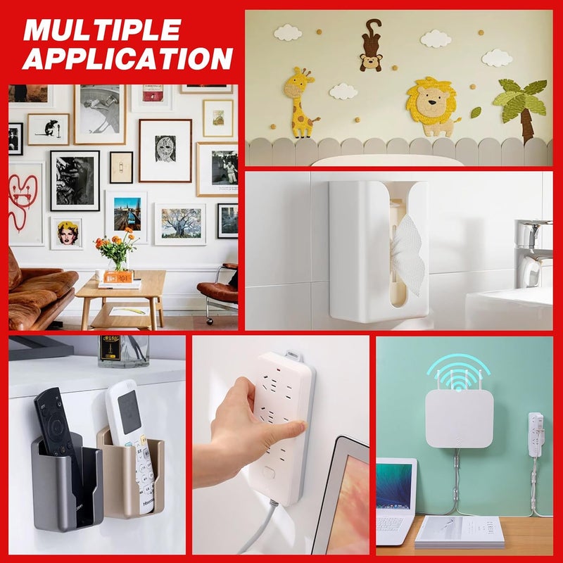 Sinfuo Picture Hanging Removable Hook-and-Loop Strips, 20-Sets Set Damage-Free Picture Hanging Tool Kit Residue-Free Wall Tape, Adhesive Strips, Hook and Loop Tape, Mounting Tape -XL - Image 5